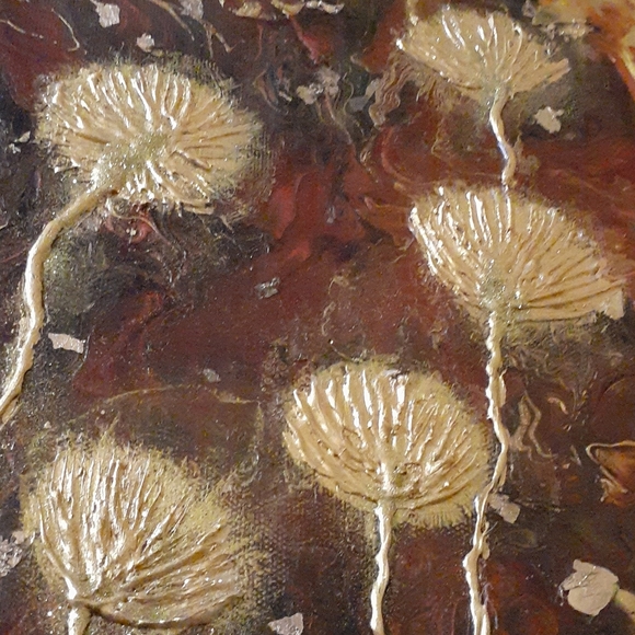 💥Handpainted Gorgeous Gold Dandelions flowers - Picture 4 of 4